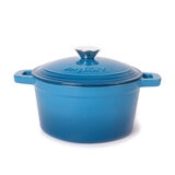 BergHOFF Neo Cast Iron Round Stockpot, 20cm/2.8L in Blue