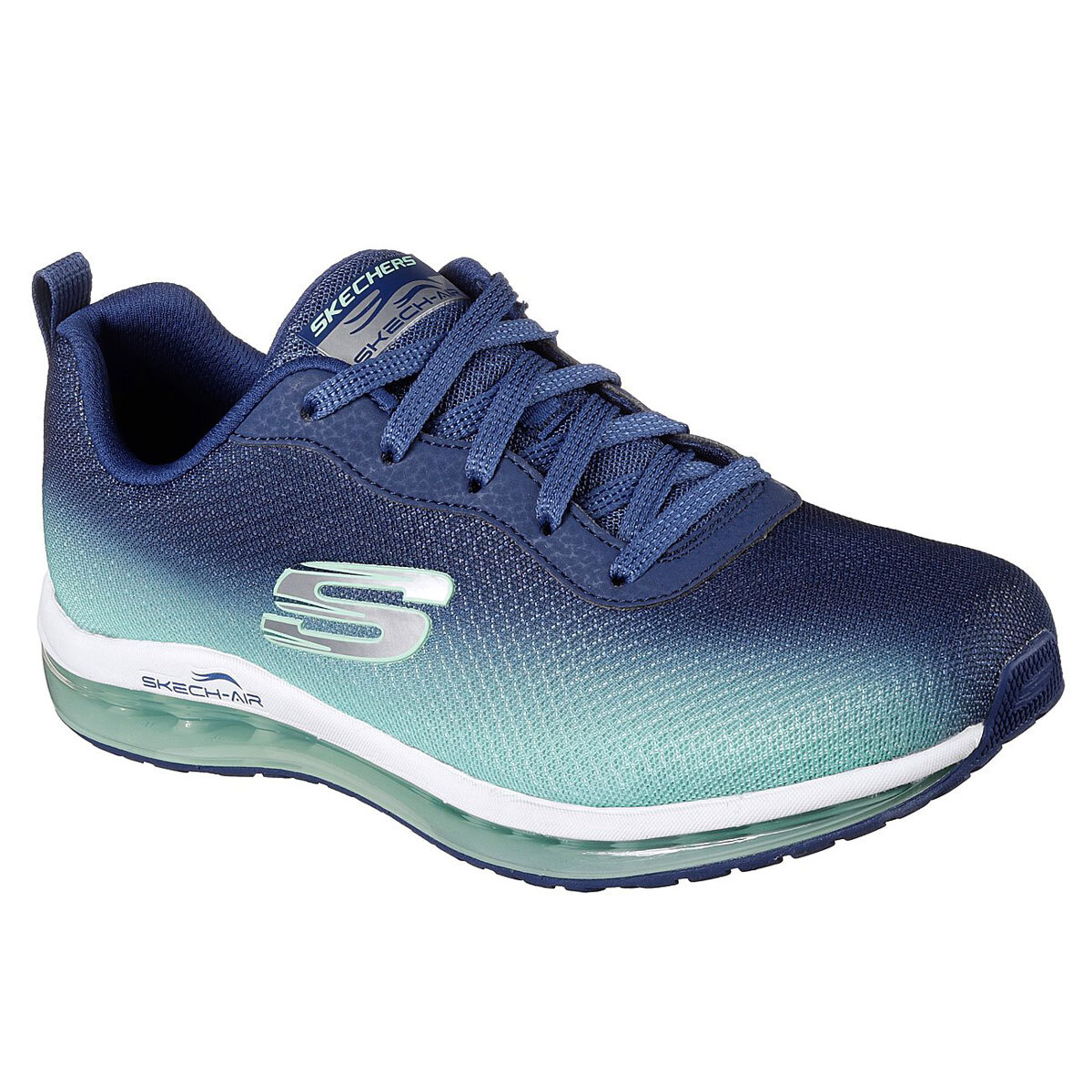 blue and green skechers