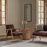 Gallery Neyland Brown Leather Armchair