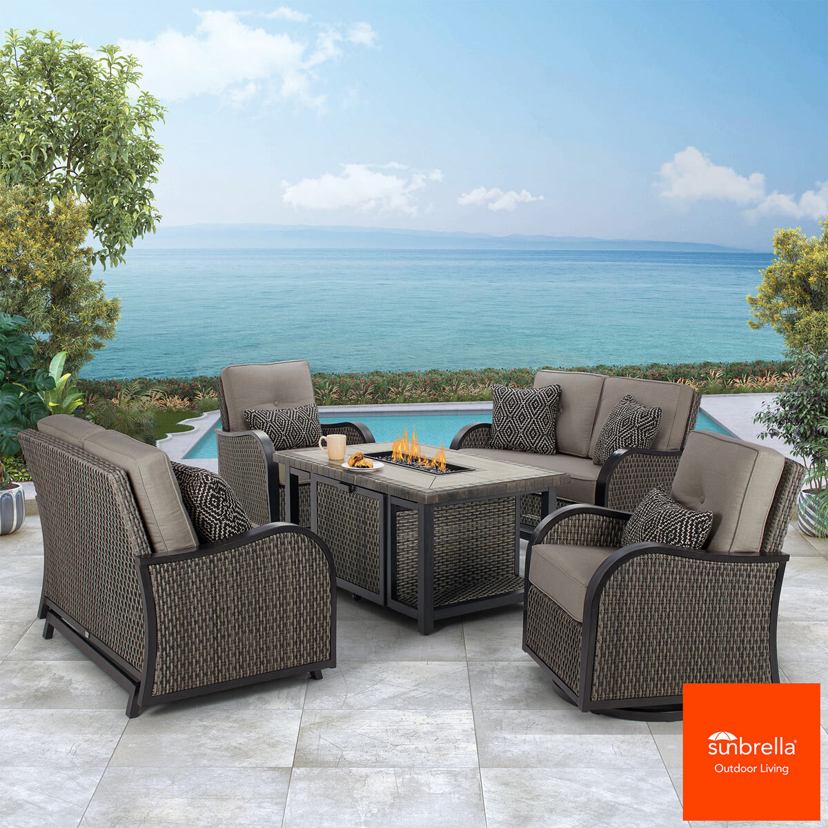 sunbrella seating set