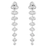 0.71ctw Round Brilliant Dangle Diamond Earrings, 14k White Gold