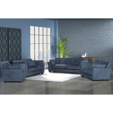 Selsey Blue Fabric 3 Seater Sofa