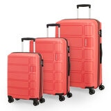 American Tourister Summer Splash 3 Piece Hardside Luggage Set in Coral Pink