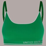 United Colors of Benetton Seamless Bra 2 Pack in Black & Green