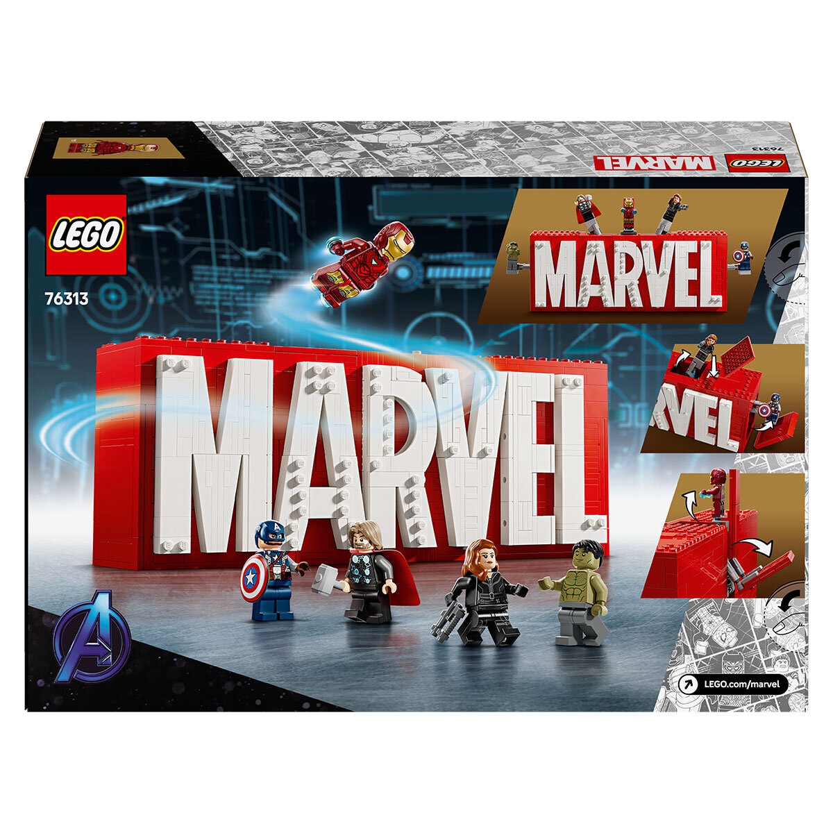 LEGO Superheroes MARVEL Logo & Minifigures - Model 76313 (12+ Years)