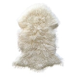 Naturally Sheepskins Mongolian Single Rug 90 x 55 cm in Ivory