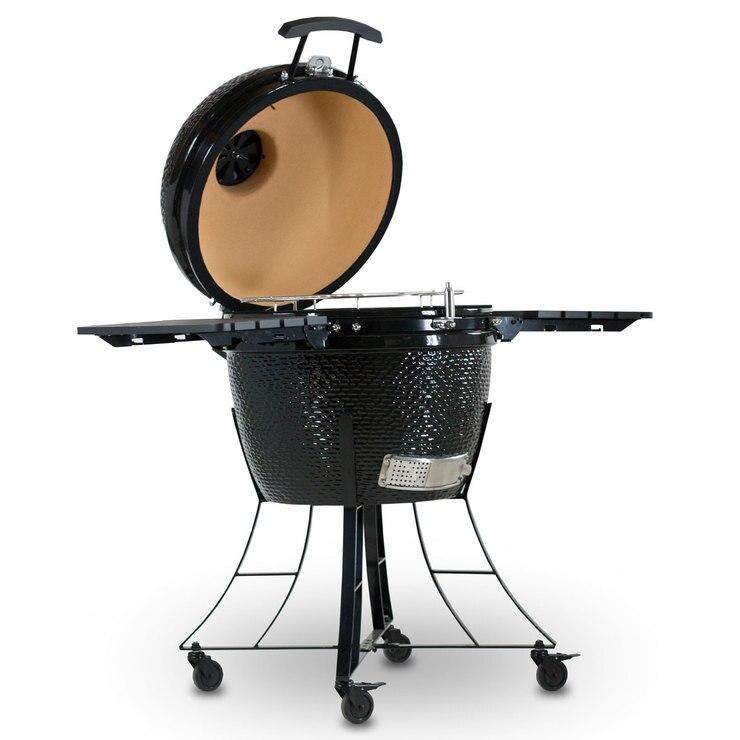 Louisiana Grills 24" (60 cm) Ceramic Kamado Charcoal Barbecue in Black