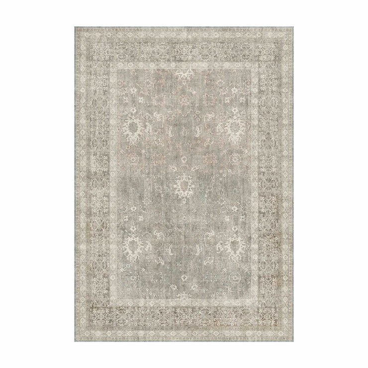 Korhani Washable Neutral Floral Area Rug, 240 x 300 cm Korhani Washable Neutral Floral Area Rug, 240 x 300 cm