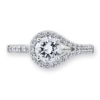 1.36ctw Round Brilliant Cut Diamond Ring, 18ct White Gold