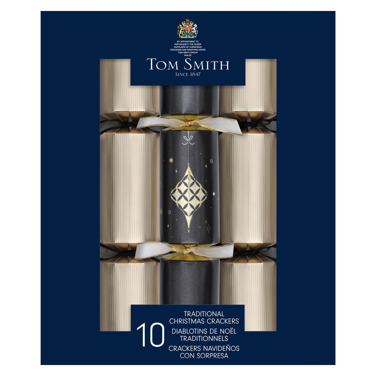 Tom Smith 12.5 Inch (32 cm) Luxury Christmas Crackers 10 Pack in