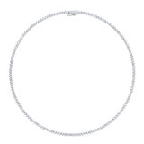 12.00ctw Round Brilliant Cut Diamond Tennis Necklace, 14ct White Gold