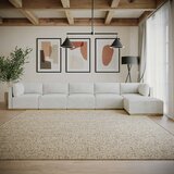 Henredon Murphy Cream 6 Piece Modular Fabric Sofa