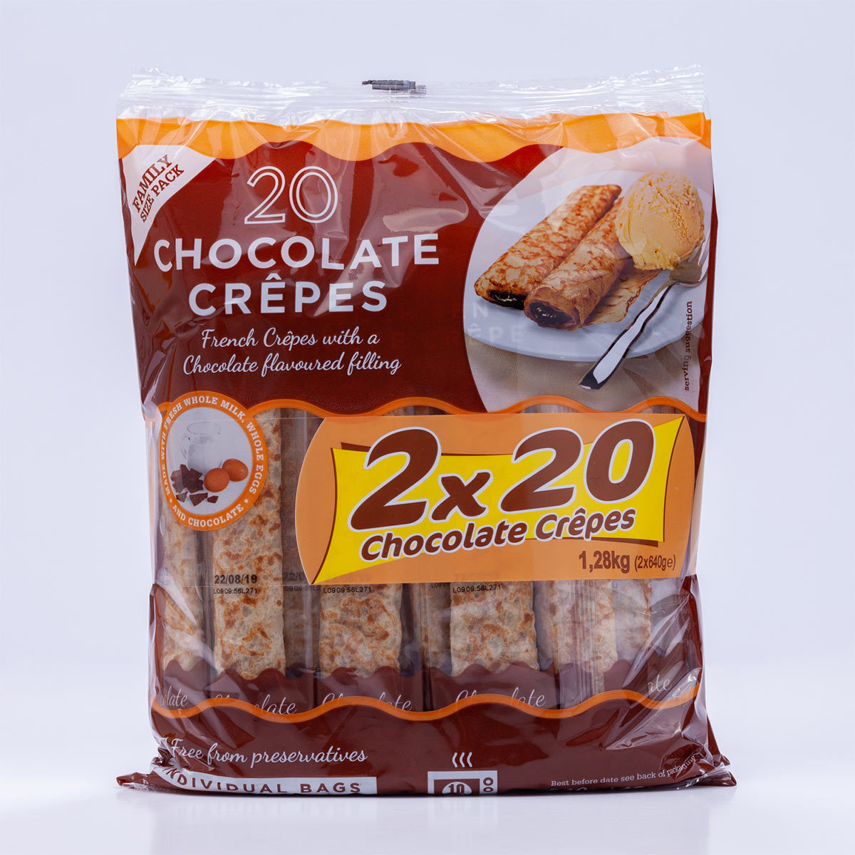 Tigreat Chocolate Crepes, 2 x 20 Pack Costco UK