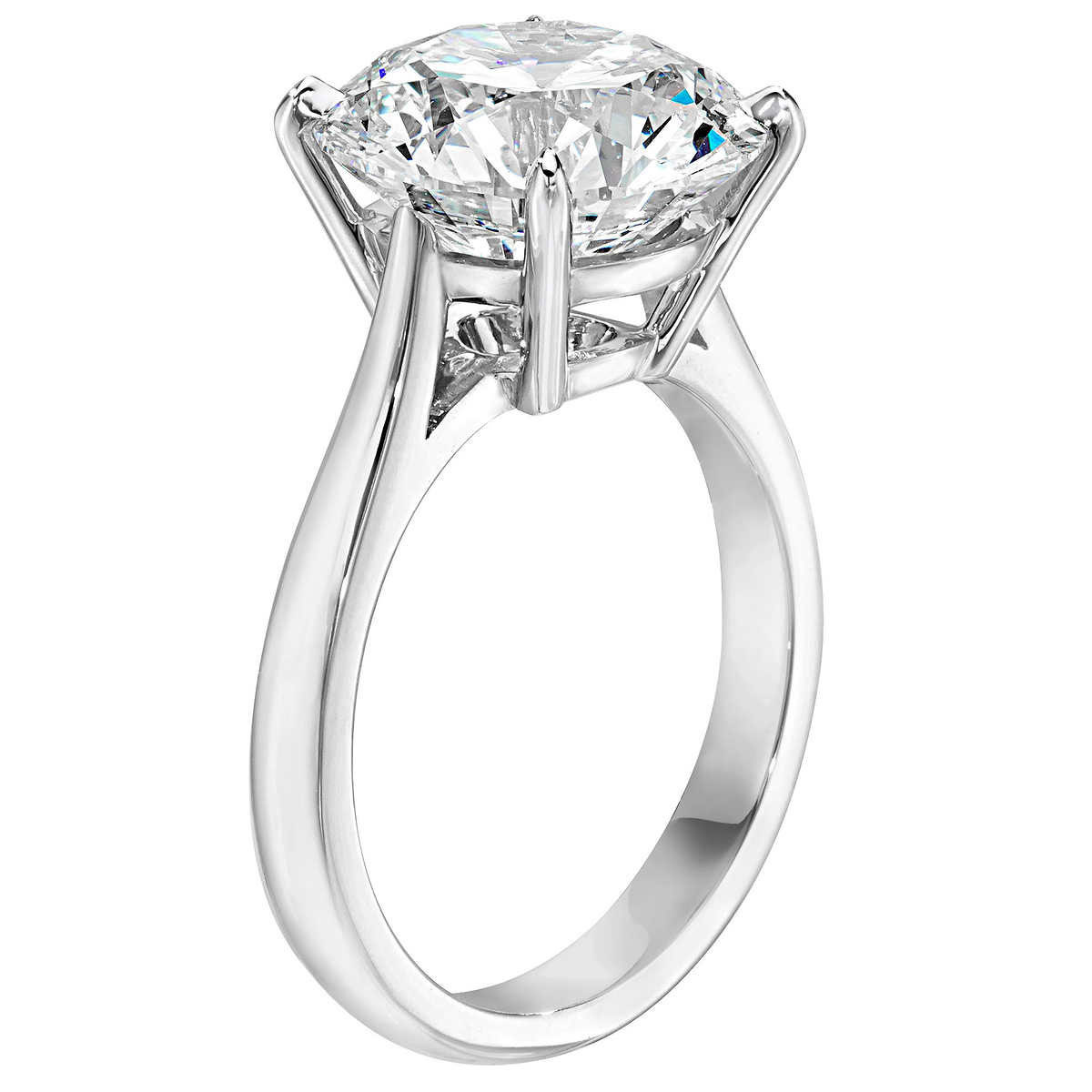 6.55ct Round Brilliant Cut Diamond Solitaire Ring, Platinum