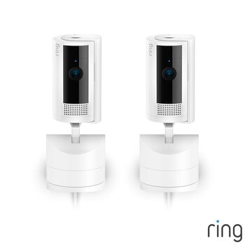 Ring Pan-Tilt Indoor Cam 2 Pack in White Ring Pan-Tilt Indoor Cam 2 Pack in White
