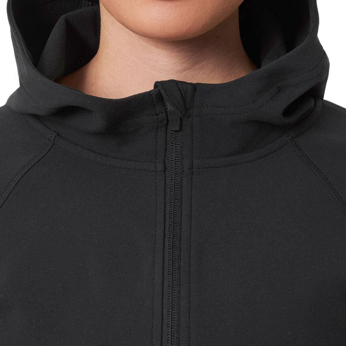 Mondetta Ladies Hooded Running Jacket in Black