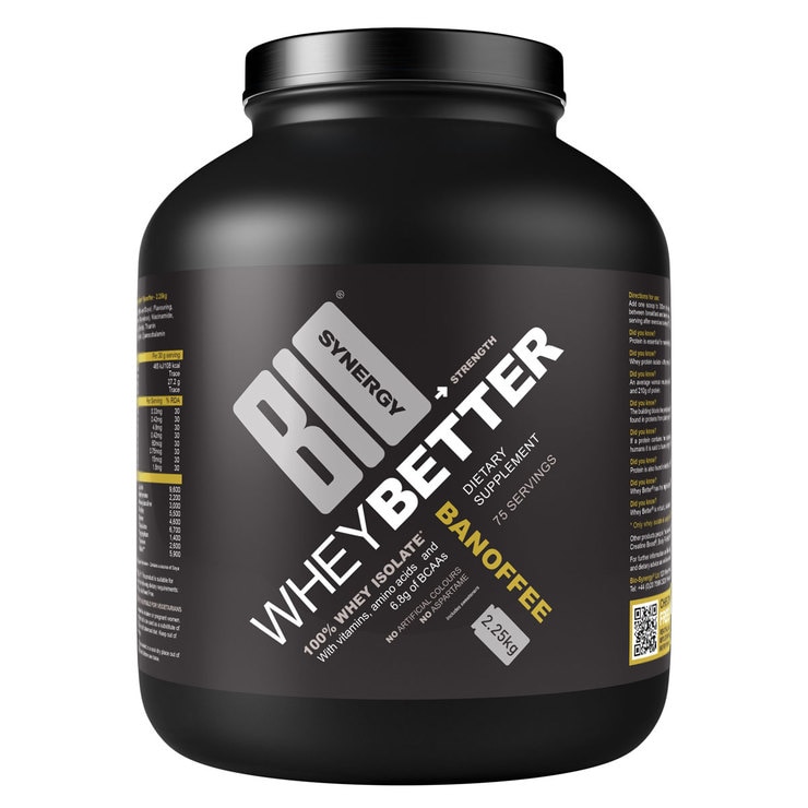 Bio Synergy Whey Better Banoffee Whey Protein Isolate 2 25kg 75 Servings Costco Uk