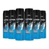 Lynx Ice Chill Body Spray, 6 x 200ml