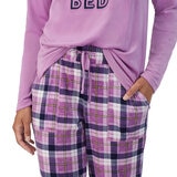 Jane & Bleeker Women's Silky Plush 2 Piece Pyjama Set