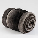 Mon Chateau Luxe Faux Fur Throw in slate