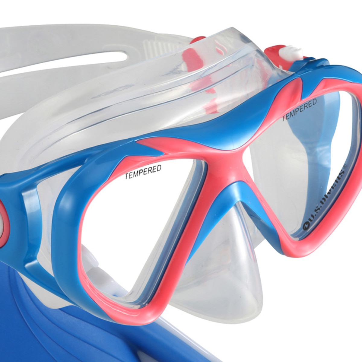 US Divers Youth Snorkel Set in Coral, Medium