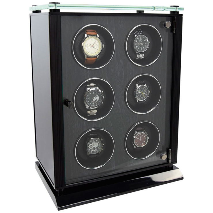 Dulwich Designs 6 Piece Wooden Watch Rotator in Black | Costco UK