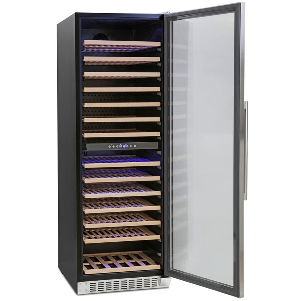 Montpellier WS166DDX, 166 Bottle Dual Zone Wine Cooler in Stainless