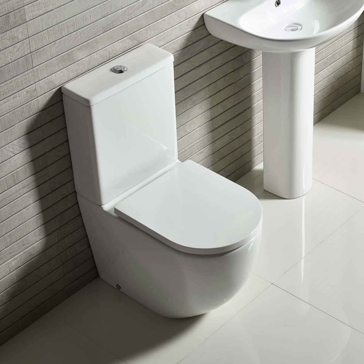 Tavistock Orbit Rimless Close Coupled Toilet With Soft Close Seat And ...