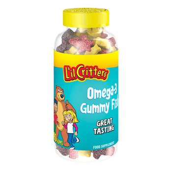 L'il Critters Omega-3 Gummy Fish Chewable Food Supplement, 180 Pack (90 Servings)