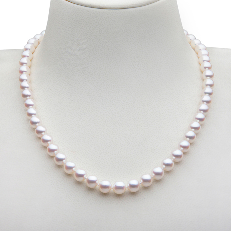 7.5-8mm Akoya Pearl Necklace in 18ct White Gold | Costco UK