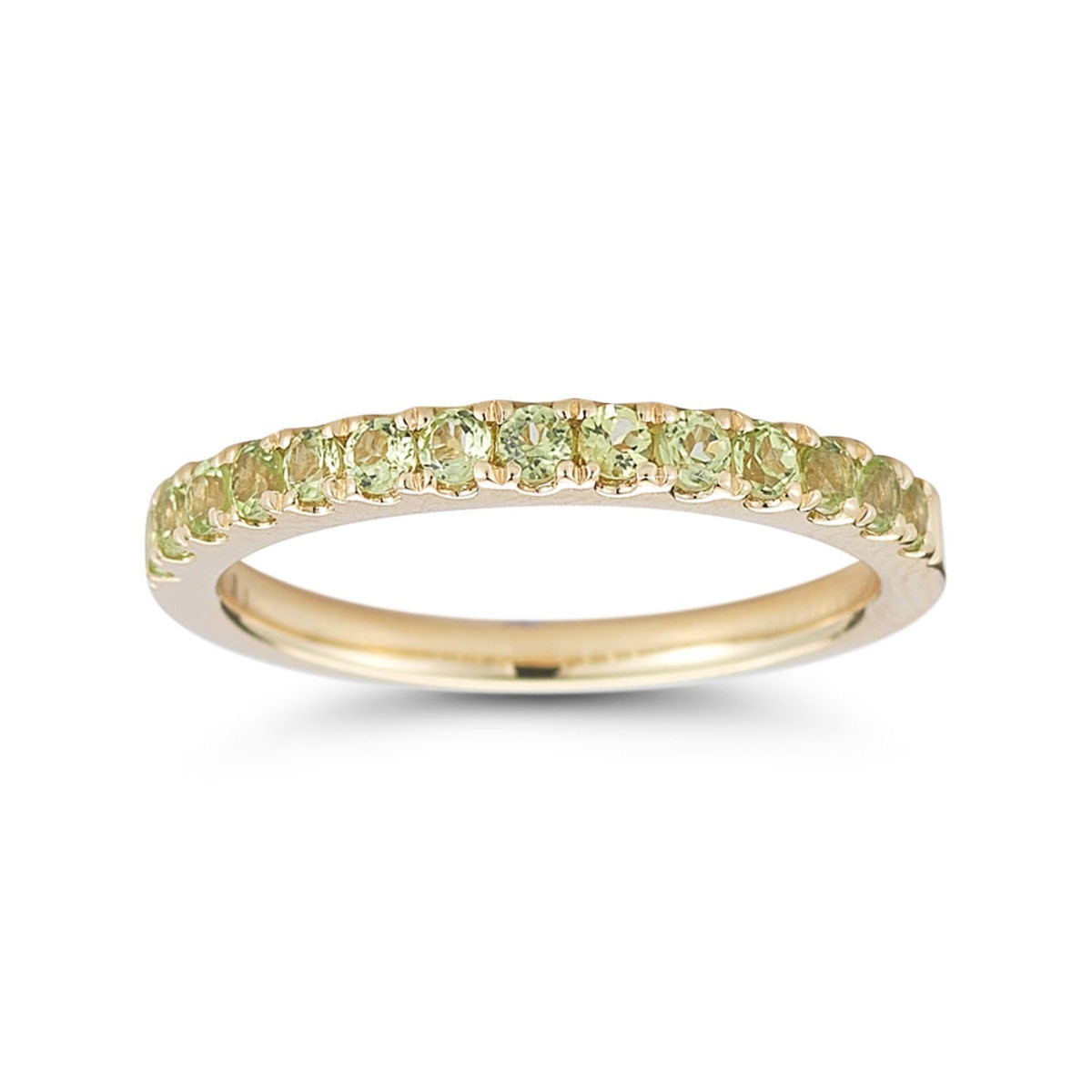 Peridot Half Eternity Ring , 18ct Yellow Gold Costco UK