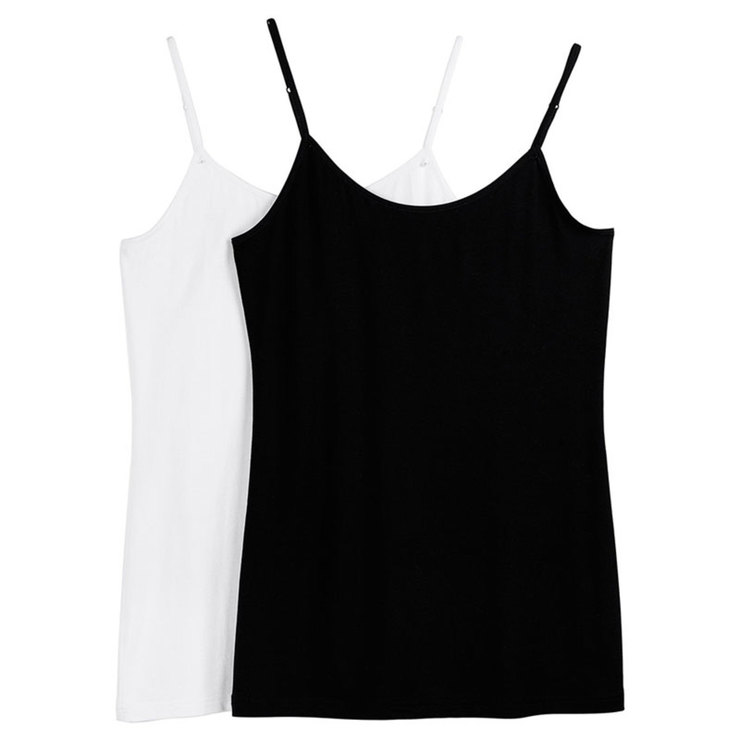 Kirkland Signature Ladies 2 Pack Camisole in Black + White - Small ...