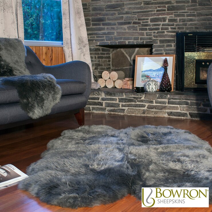 Bowron Longwool 100% Sheepskin Quatro Rug, Dover | Costco UK