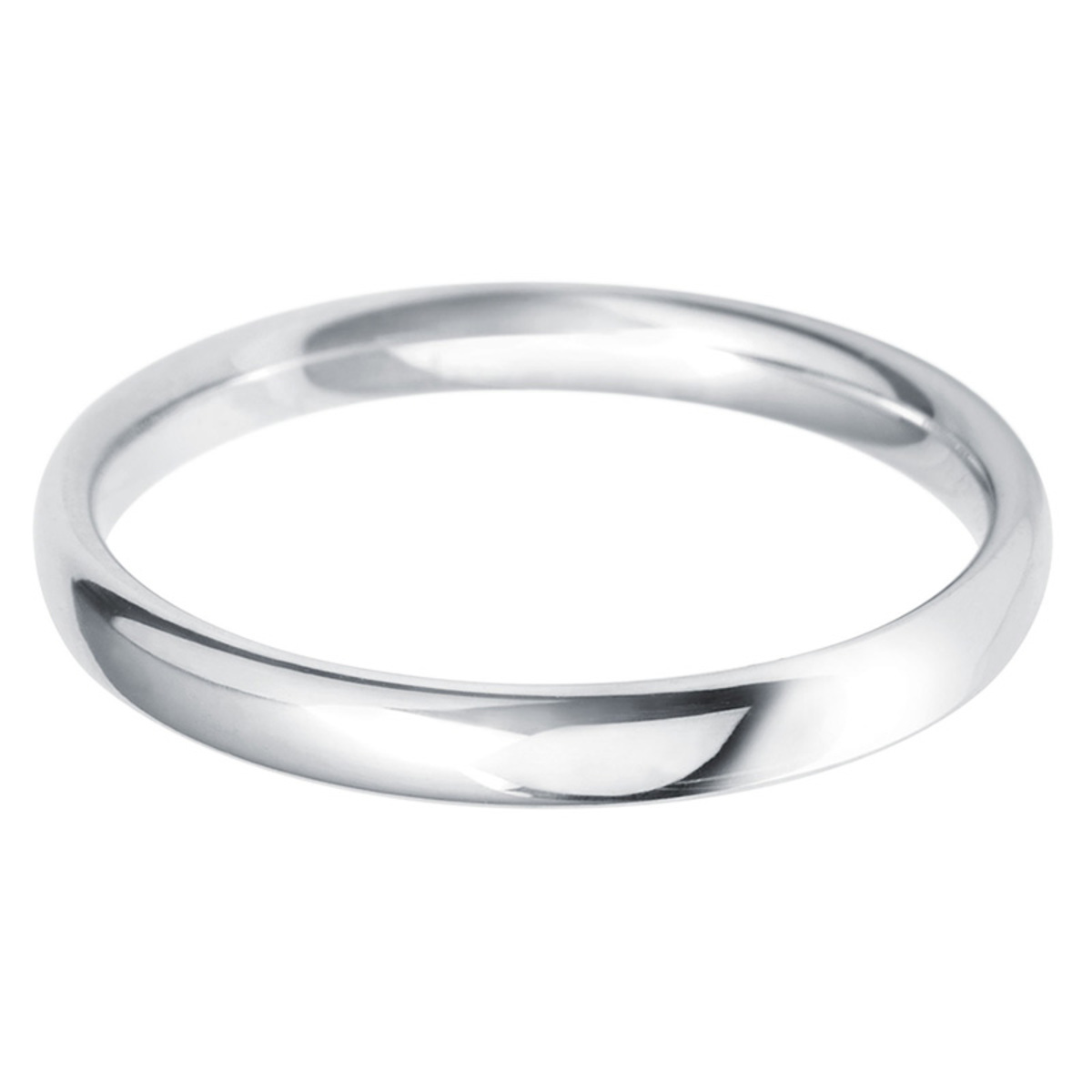 Ladies 2.5mm Court Wedding Band in Platinum, Size L