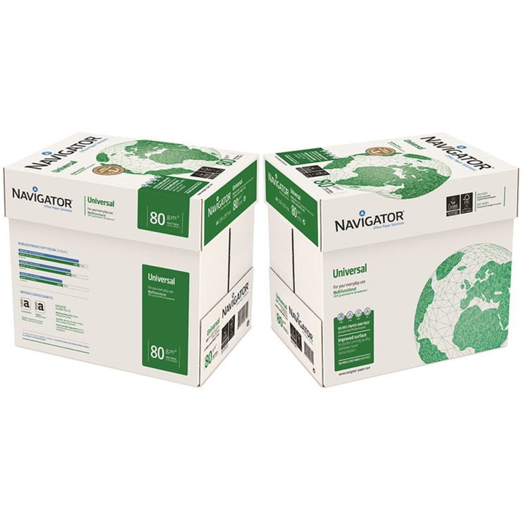 Navigator Universal A4 80gsm White 2 X Boxes Of Paper 5000 Sheets