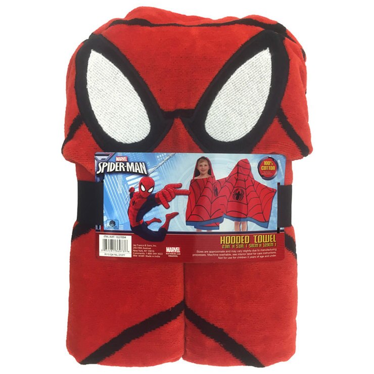 Disney 100% Cotton Hooded Towel (4-8 Years), Spiderman 