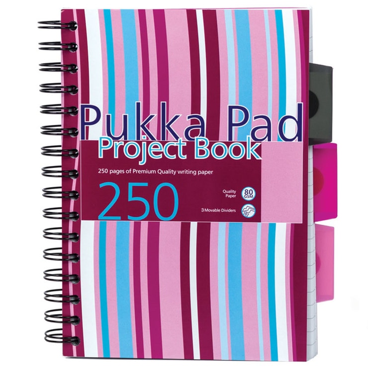 Pukka Pads A5 Wirebound Project Books 80gsm 250 Pages - Pack of 12 Pads ...