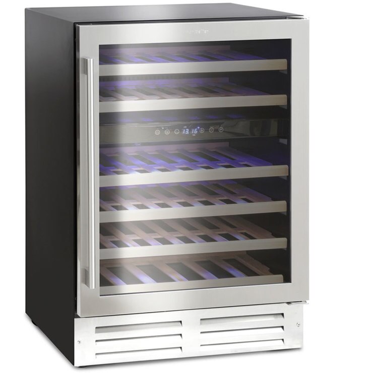 Montpellier WS46SDX, 46 Bottle Dual-Zone Wine Cooler in Black | Costco UK