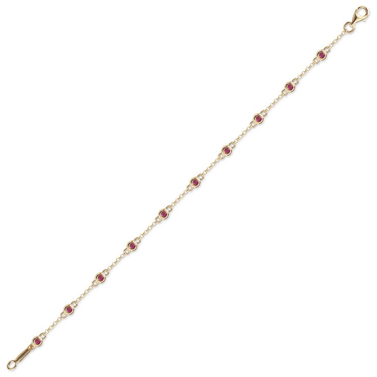 0.60ctw Ruby Bracelet, 18ct Yellow Gold | Costco UK