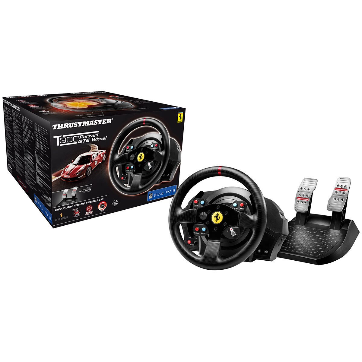 Thrustmaster T300 Ferrari GTE Official Force Feedback wheel for PS4,PS3 ...