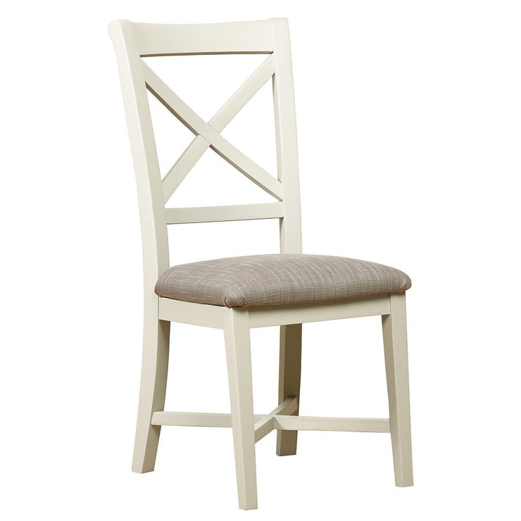 Bordeaux Painted Ivory Double Cross Back Dining Chairs, 2 Pack | Costco UK