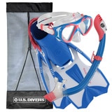 US Divers Youth Snorkel Set in Coral, Large