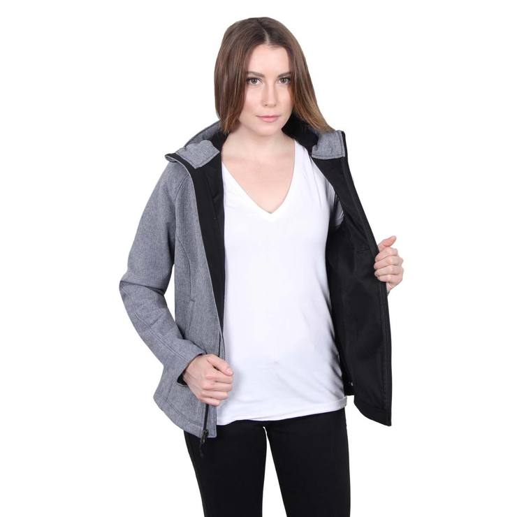 Kirkland Signature Women S Softshell Jacket Charcoal Small Costco UK