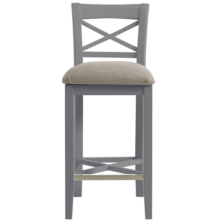 Bordeaux Painted Taupe Cross Back Bar Stools, 2 Pack | Costco UK