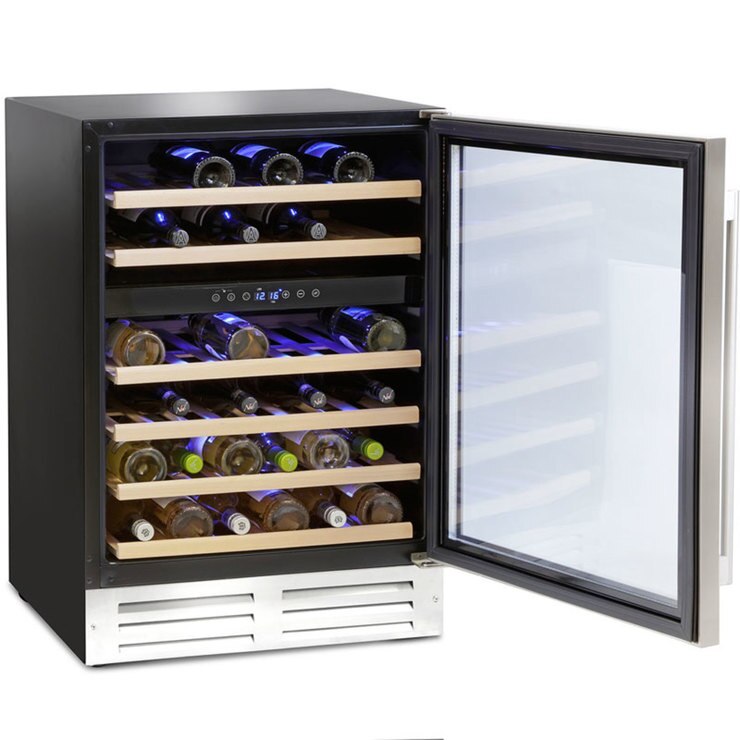 Montpellier WS46SDX, 46 Bottle DualZone Wine Cooler in Black Costco UK