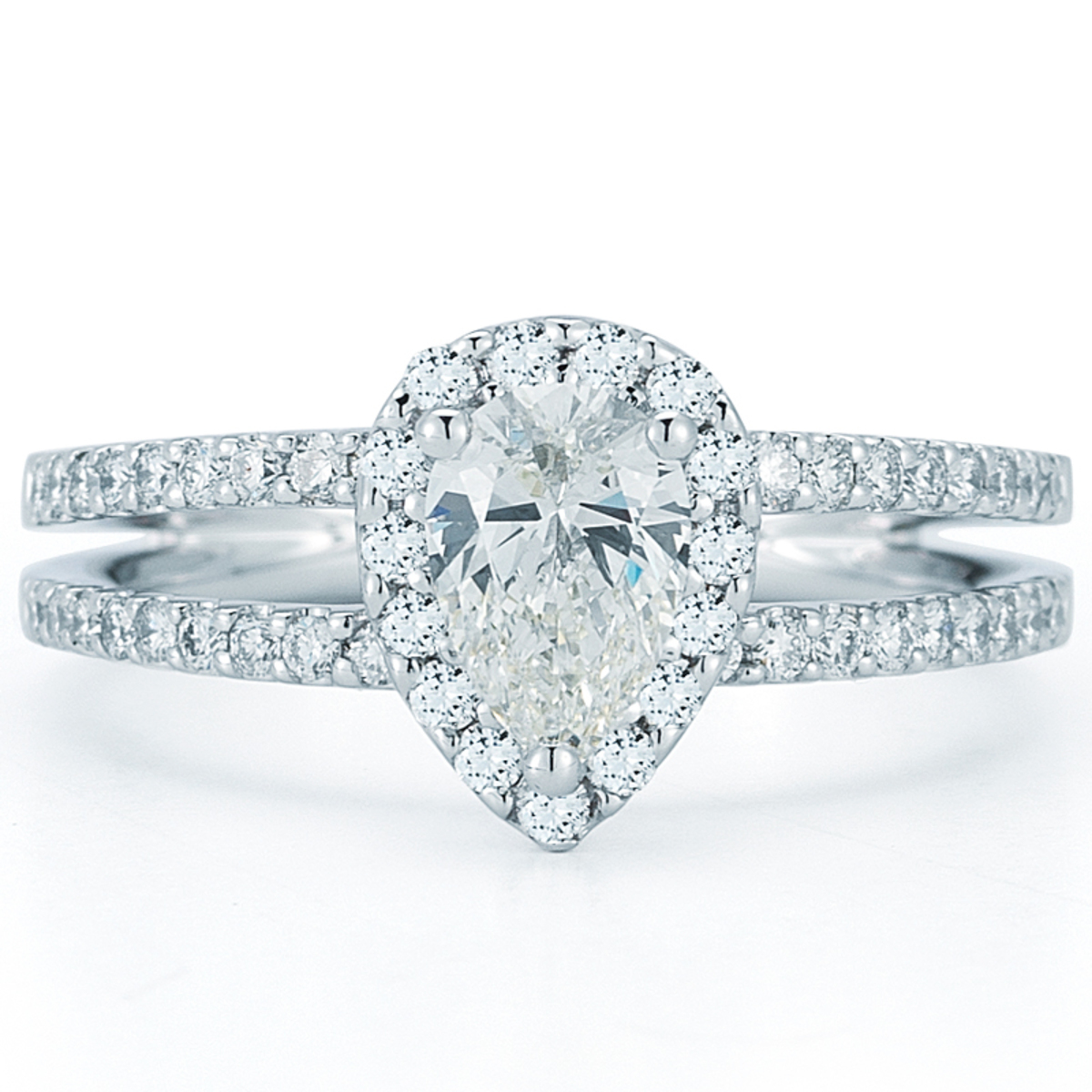 1.17ctw Pear Shape Diamond Engagement Ring, Platinum Costco UK